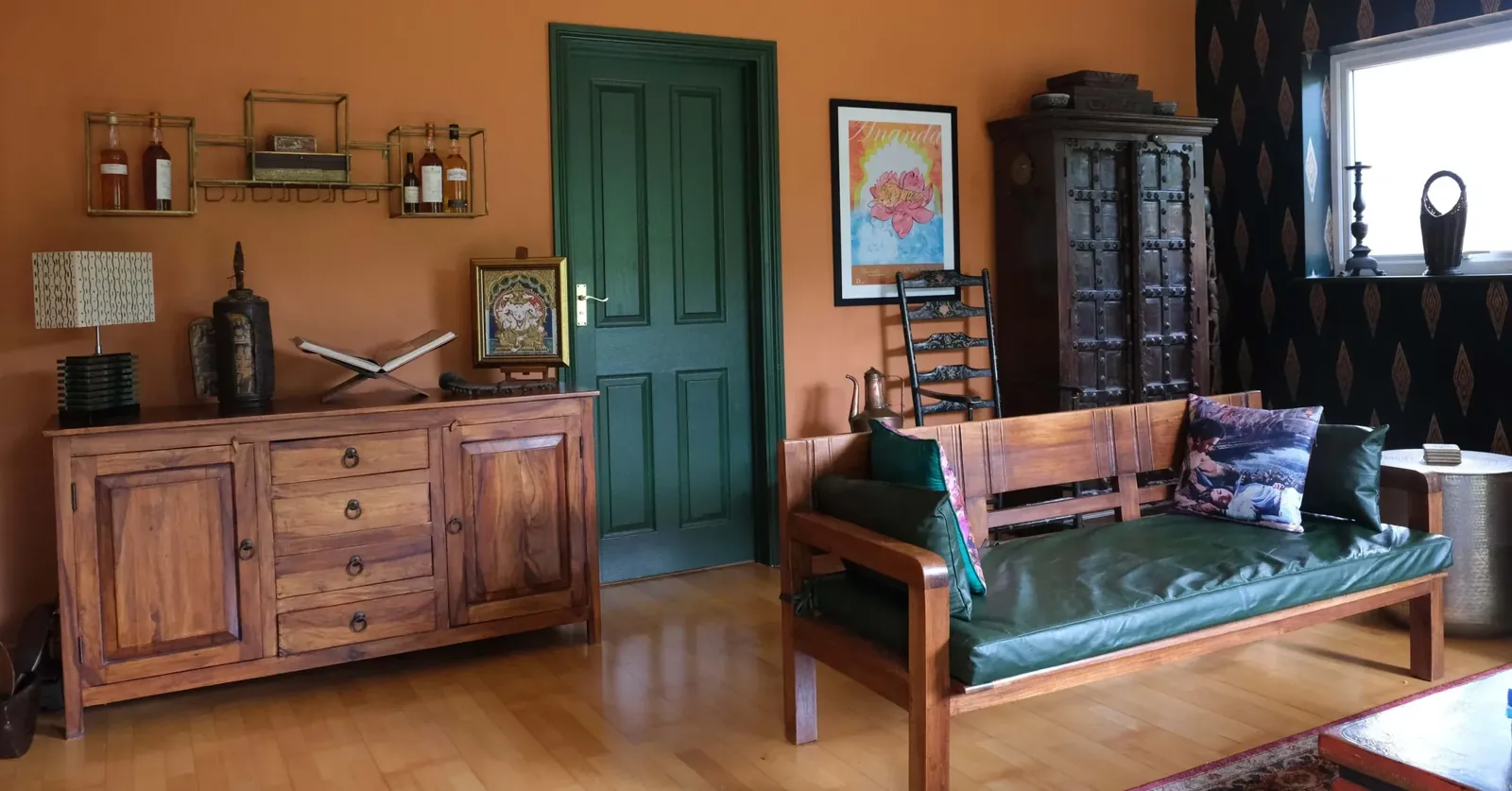 Eclectic lounge with bespoke Indian furniture — Kavita